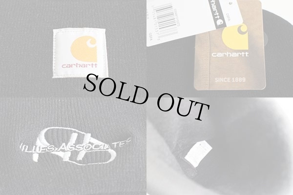 画像3: 未使用★カナダ製 carharttカーハート 刺繍入り ニットキャップ 黒★B ワッチキャップ (3)