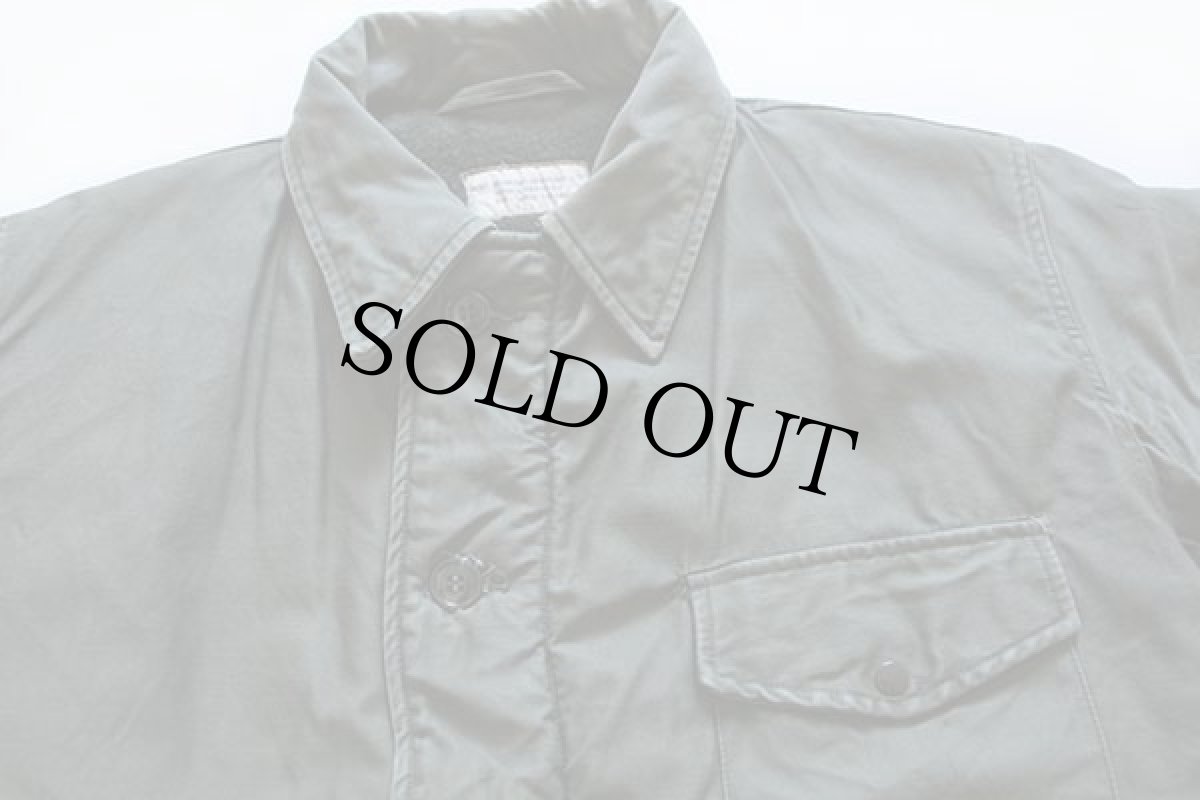 画像4: 60s 米軍 U.S.NAVY A-2 ステンシル デッキジャケット 初期型 オリーブ L (4)