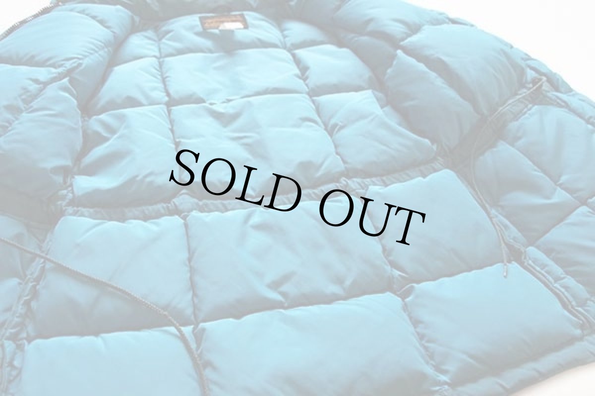 画像5: 80s EddieBauerエディーバウアー カラコラム フード付き ダウンジャケット 青緑★パーカー (5)