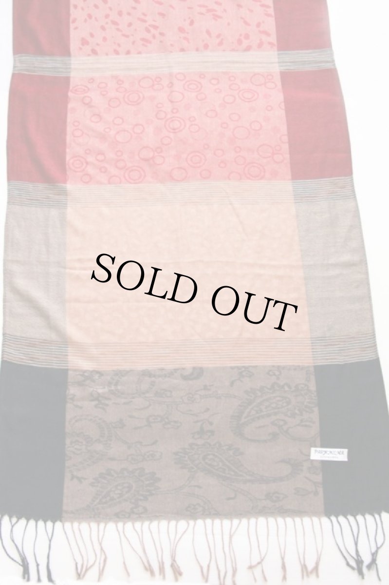 画像2: PASHMINA 切り替え パシュミナ ストール★ショール (2)