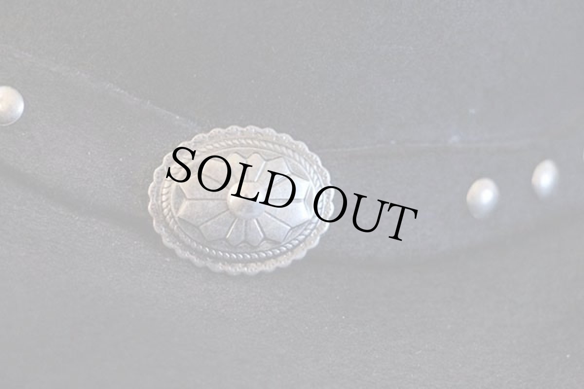 画像4: MINNETONKAミネトンカ SILVERTON HAT コンチョ&スタッズ付き スエードレザー カウボーイハット 黒 L★ウエスタン (4)