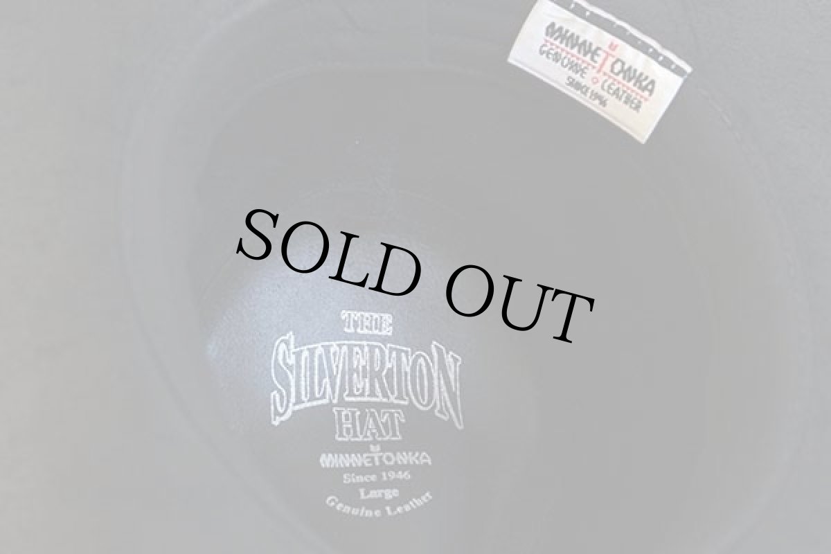 画像3: MINNETONKAミネトンカ SILVERTON HAT コンチョ&スタッズ付き スエードレザー カウボーイハット 黒 L★ウエスタン (3)