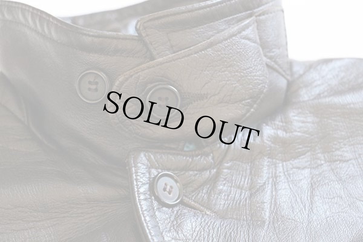 画像6: 70s EddieBauerエディーバウアー BAUER DOWNバウアーダウン ライナー付き ディアスキン レザー ステンカラーコート 焦げ茶 42 (6)