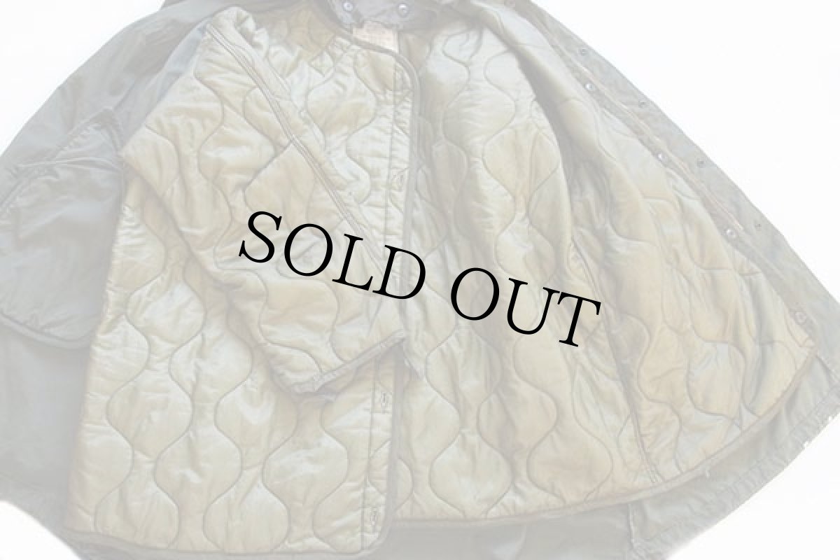 画像7: 70s 米軍 U.S.ARMY キルティングライナー&フード付き M-65 パーカー L★モッズコート フルセット (7)