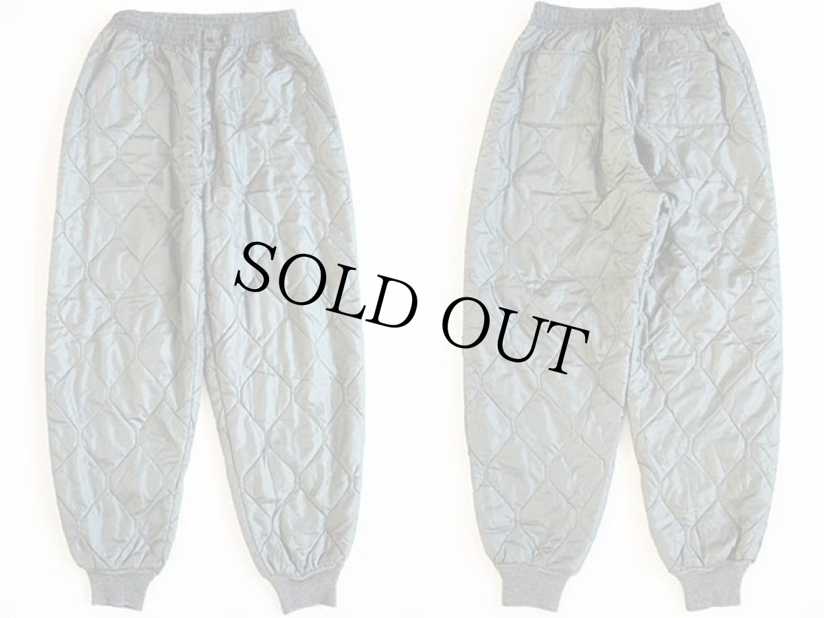 画像2: 60s 米軍 USAF CWU-9/P ナイロン キルティング ライナーパンツ 初期型 セージグリーン L (2)