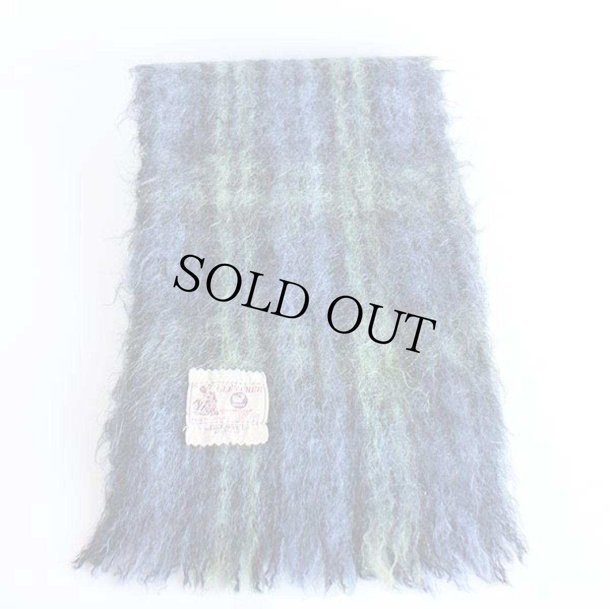 画像2: 60s スコットランド製 GLEN CREE タータンチェック モヘヤ パイル マフラー (2)