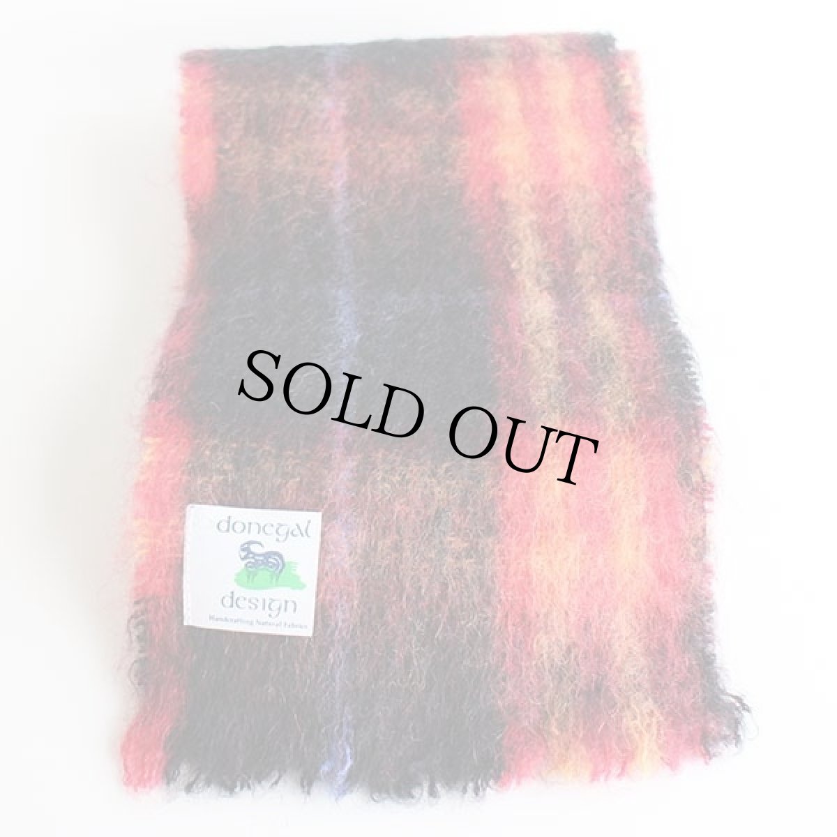 画像2: アイルランド製 donegal desigh タータンチェック モヘヤ パイル マフラー (2)