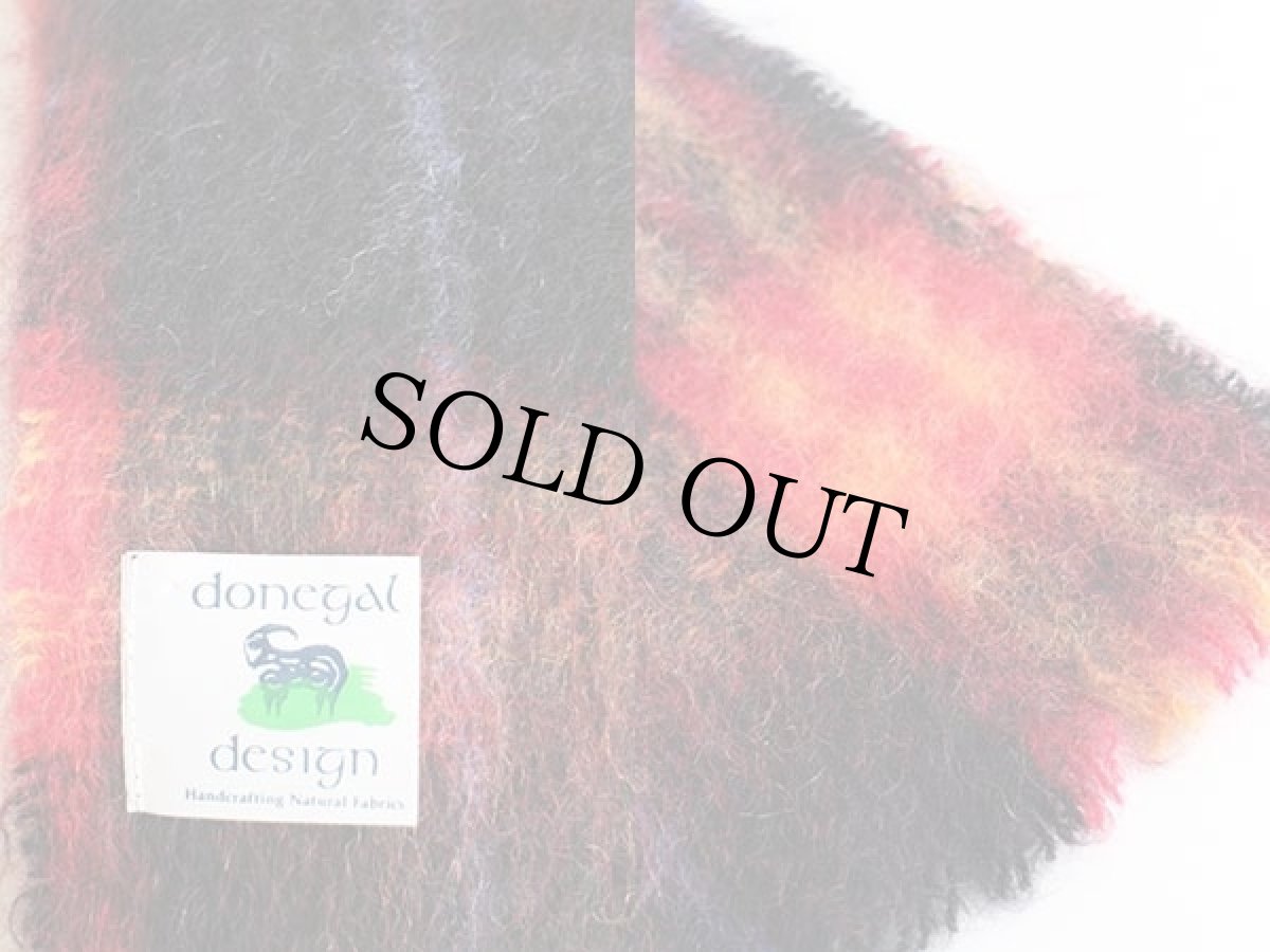 画像3: アイルランド製 donegal desigh タータンチェック モヘヤ パイル マフラー (3)
