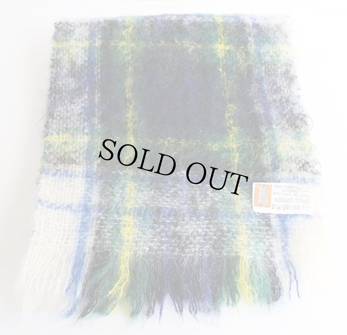 画像2: スコットランド製 DRESS GORDON タータンチェック モヘヤ パイル マフラー (2)