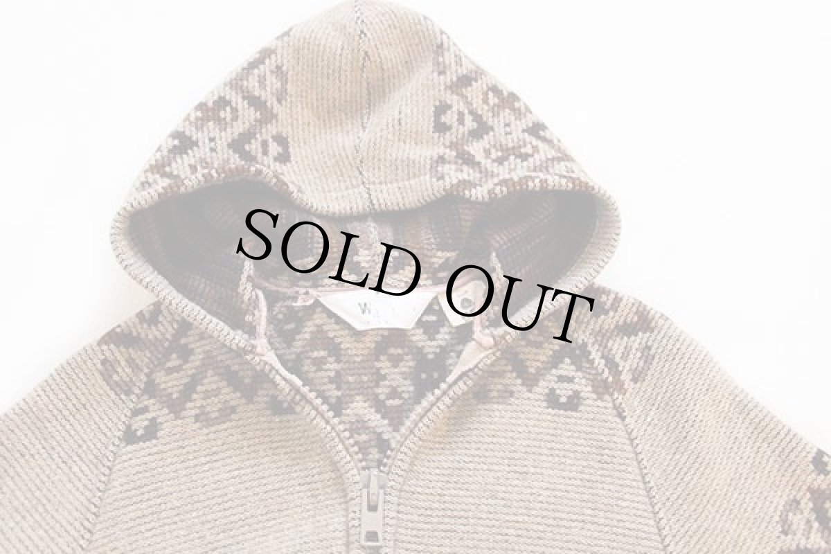 画像3: 70s Woolrichウールリッチ フォークロア柄 ウール ブランケット パーカー M (3)