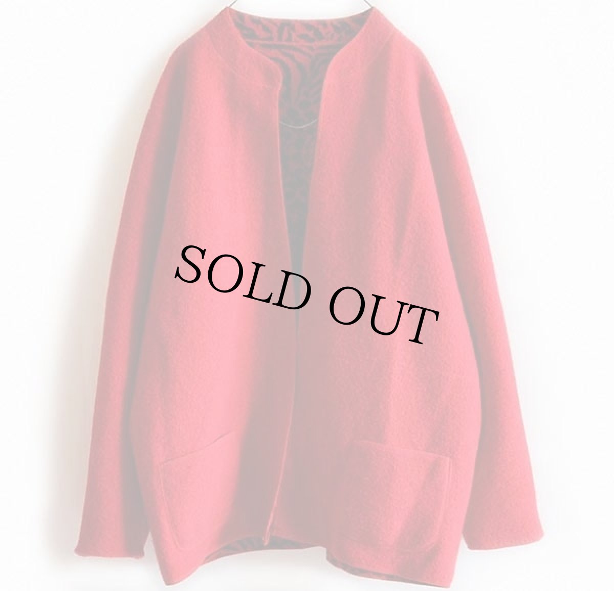 画像3: UNKNOWN タイガー柄 リバーシブル ボイルドウール ジャケット 赤×黒 ユニセックス (3)