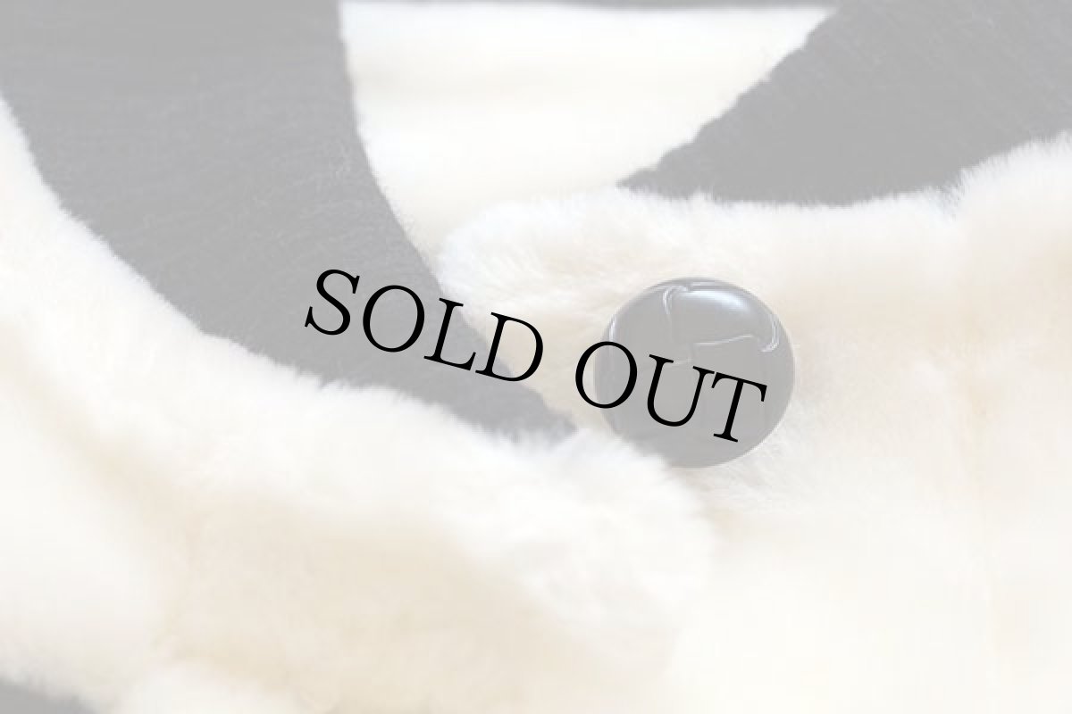 画像6: 80s USA製 Hillmoor NEW YORK パネル切り替え ドルマンスリーブ フェイクファーコート 白 12 (6)