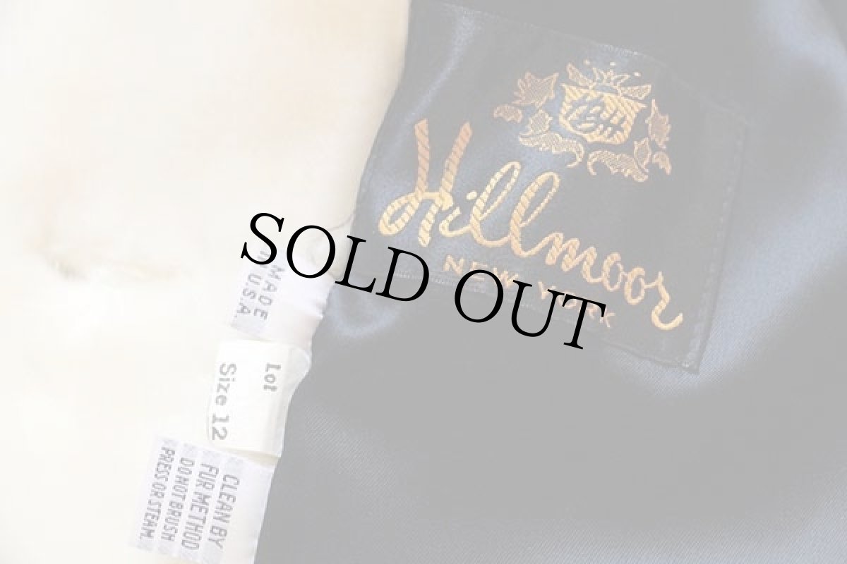 画像4: 80s USA製 Hillmoor NEW YORK パネル切り替え ドルマンスリーブ フェイクファーコート 白 12 (4)