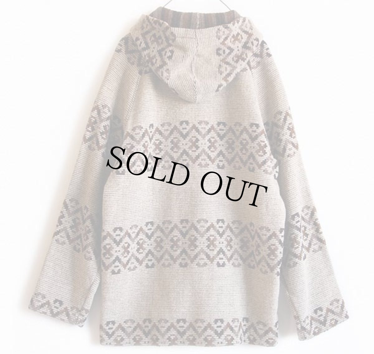 画像2: 70s Woolrichウールリッチ フォークロア柄 ウール ブランケット パーカー M (2)