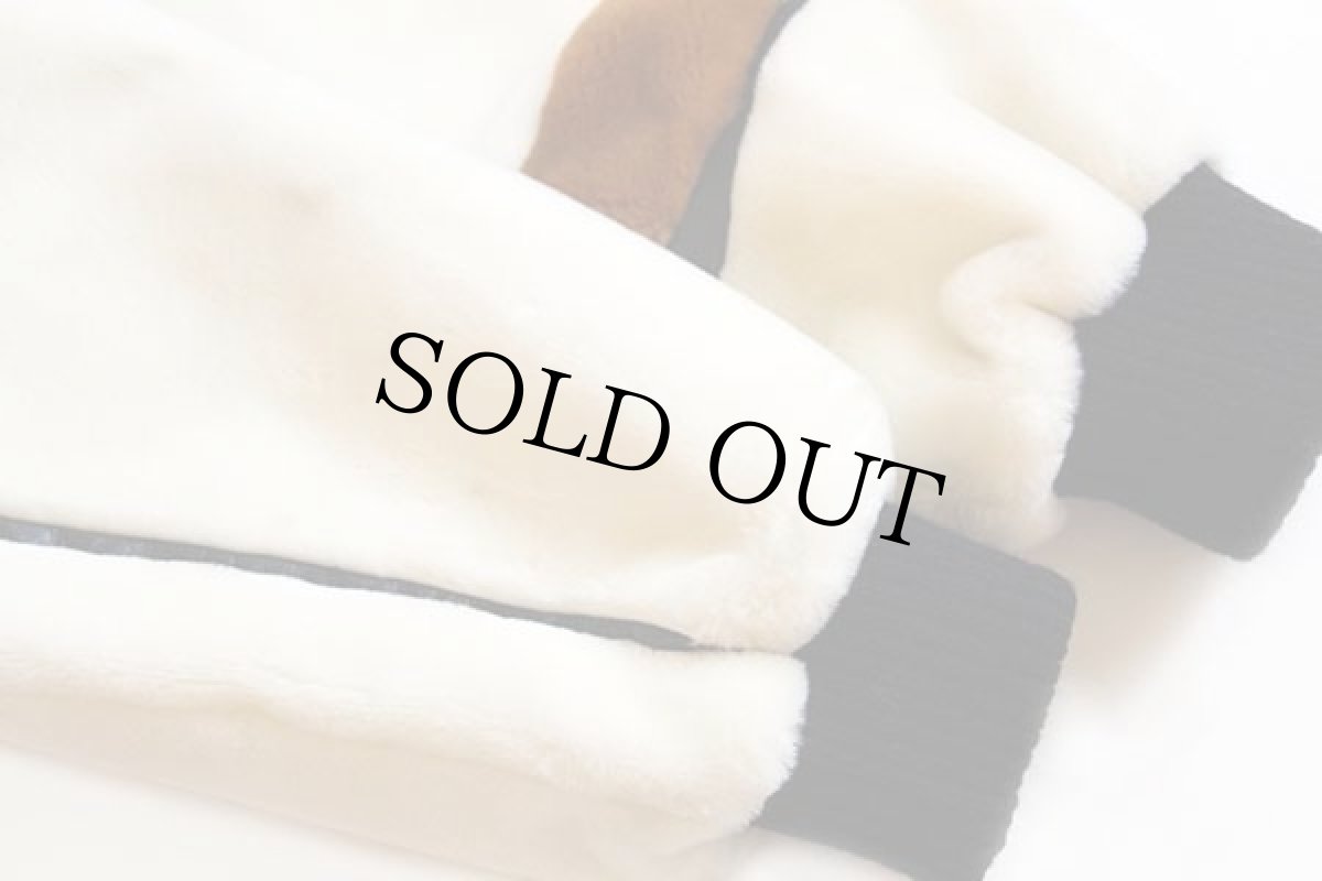 画像8: 80s USA製 Hillmoor NEW YORK パネル切り替え ドルマンスリーブ フェイクファーコート 白 12 (8)