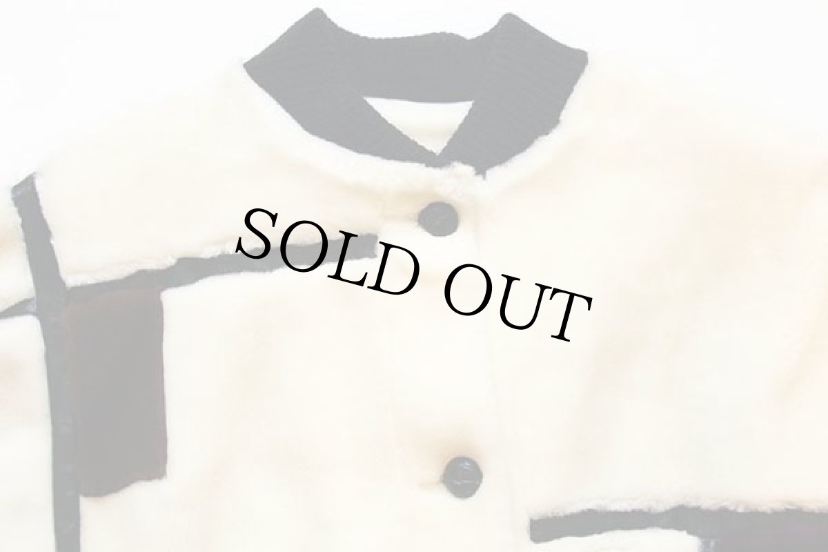 画像3: 80s USA製 Hillmoor NEW YORK パネル切り替え ドルマンスリーブ フェイクファーコート 白 12 (3)