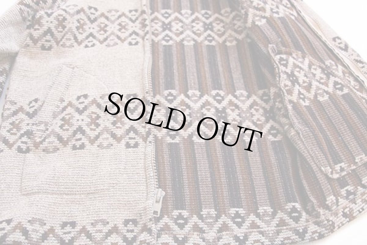 画像5: 70s Woolrichウールリッチ フォークロア柄 ウール ブランケット パーカー M (5)