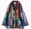 USA製 XL ネイティブ柄 ブランケットジャケット　リバーシブル/コンチョ USA VINTAGE Woolrich アメリカ古着ウールリッチネイティブ柄コンチョ