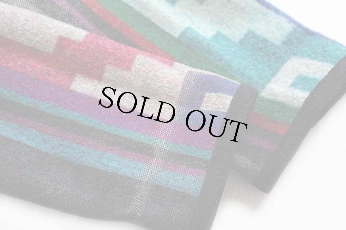 画像10: UNKNOWN ネイティブ柄 ショールカラー コンチョボタン リバーシブル ウール ブランケット コート (10)