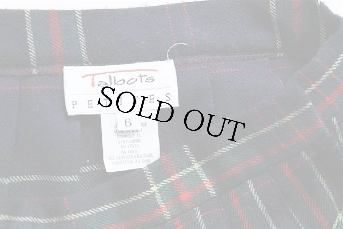 画像3: 90s USA製 Talbots タータンチェック ロング ウール プリーツスカート 6 (3)