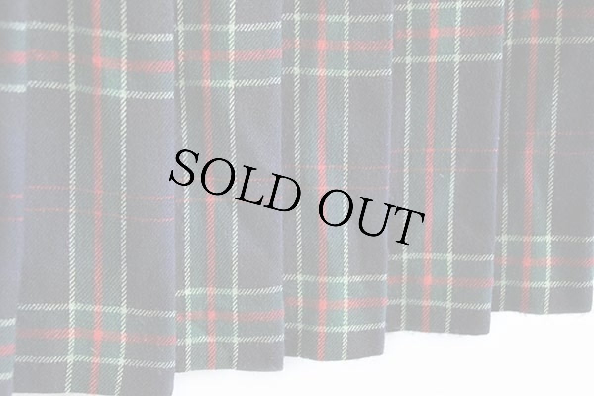 画像4: 90s USA製 Talbots タータンチェック ロング ウール プリーツスカート 6 (4)