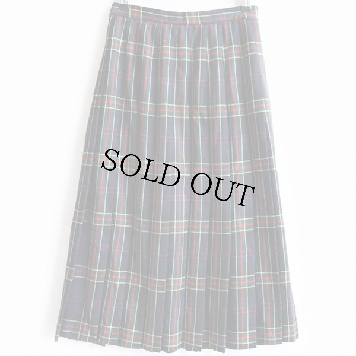 画像2: 90s USA製 Talbots タータンチェック ロング ウール プリーツスカート 6 (2)