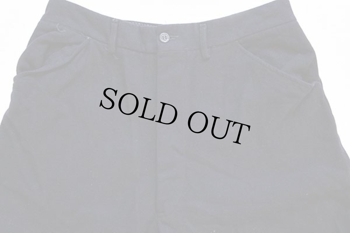 画像2: 50s 米軍 U.S.NAVY NAVAL メルトン ウール セーラーパンツ 濃紺 w31 (2)