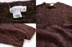 画像3: 90s J.CREW ネップ入り ウールニット セーター 茶 M (3)