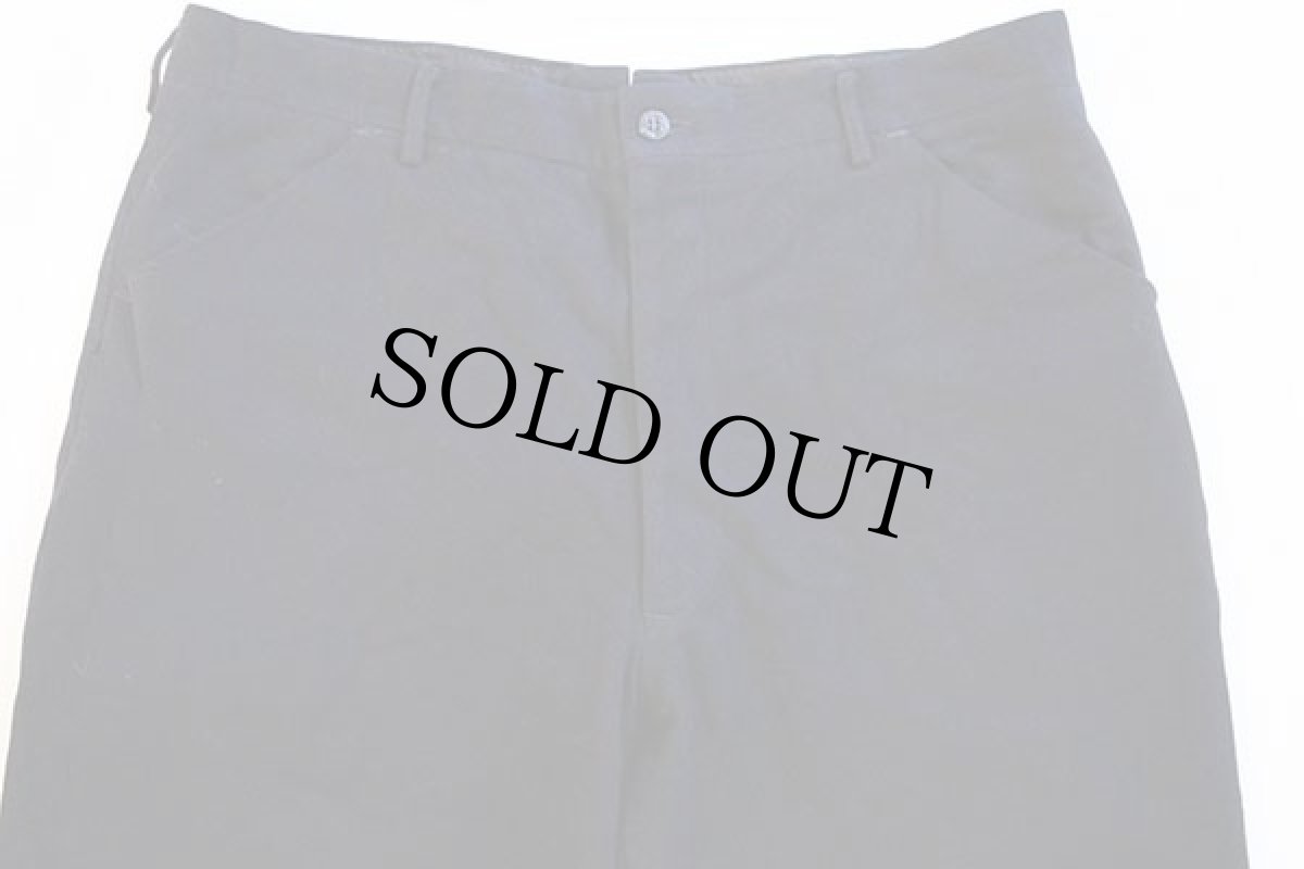 画像2: 50s 米軍 U.S.NAVY NAVAL メルトン ウール セーラーパンツ 濃紺 35S (2)