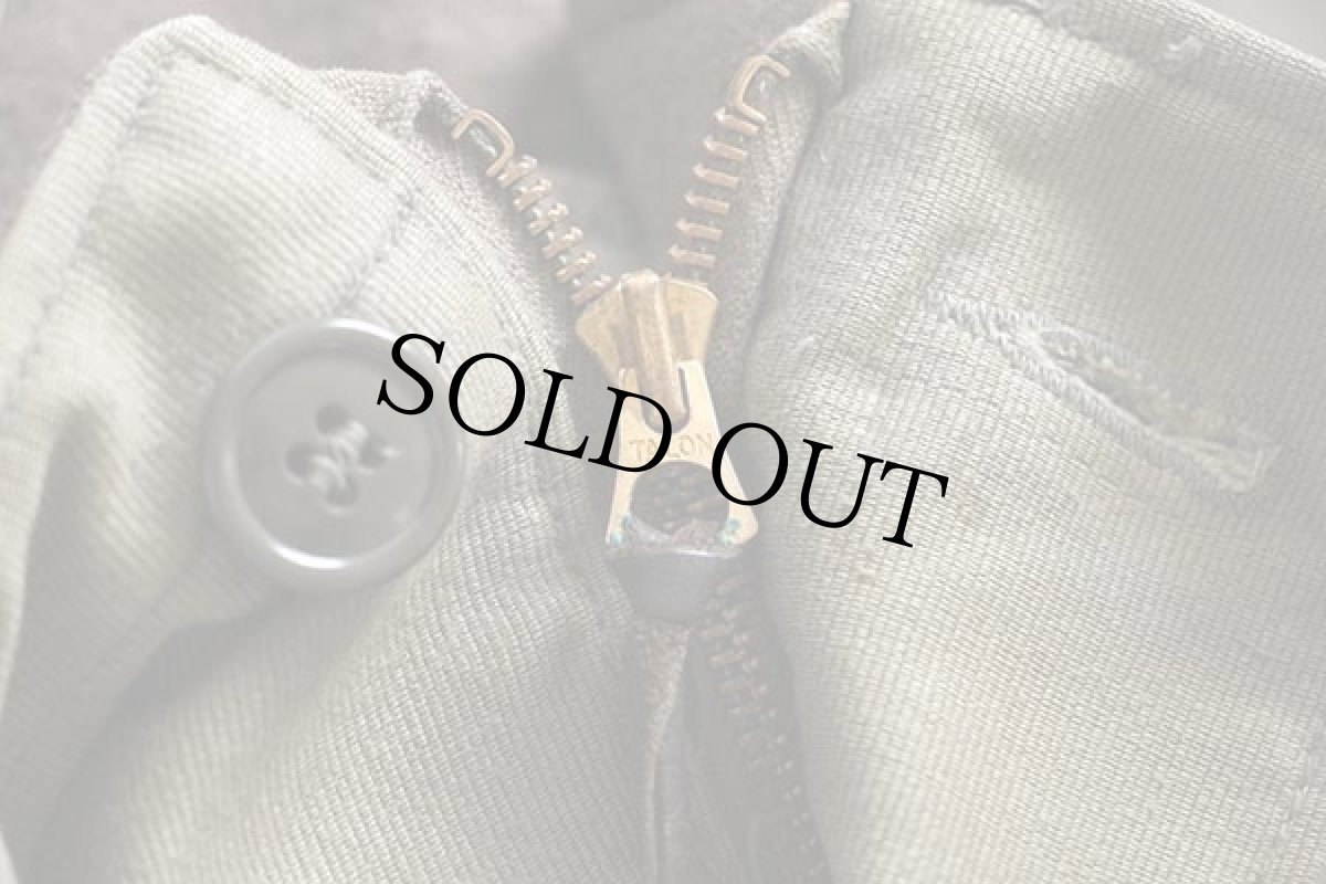 画像5: 40s 米軍 U.S.NAVY N-1 デッキパンツ オリーブドラブ M★オーバーオール (5)