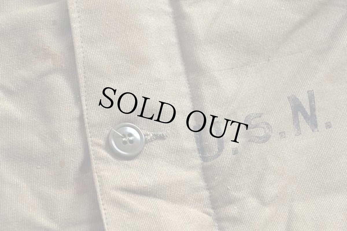 画像4: 40s 米軍 U.S.NAVY N-1 デッキパンツ オリーブドラブ M★オーバーオール (4)