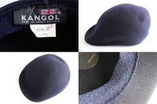 画像4: 英国製 KANGOLカンゴール ウール フェルト ハンチング 紺 L XL (4)