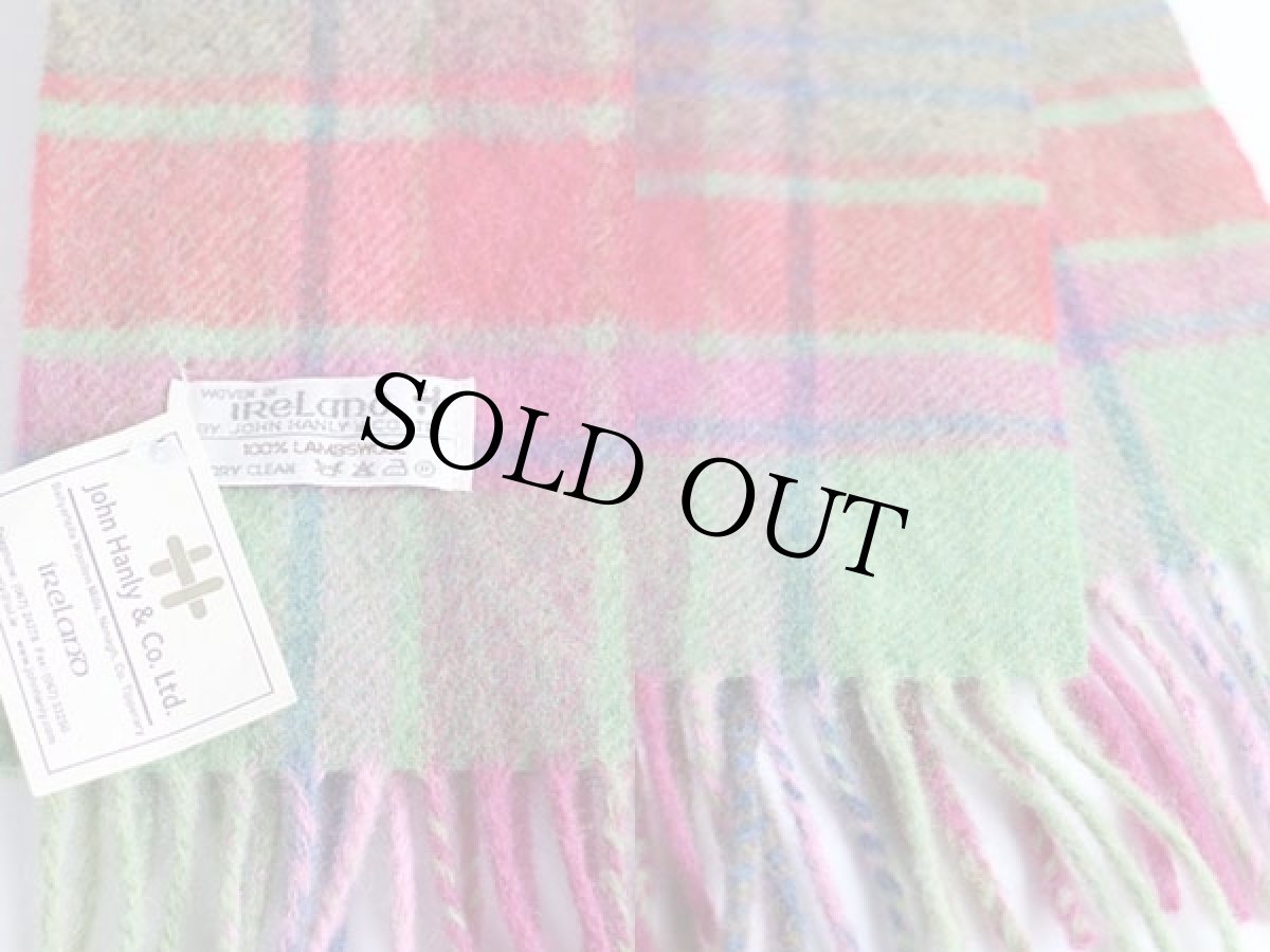 画像3: 未使用★アイルランド製 JOHN HANLY タータンチェック ウール マフラー (3)