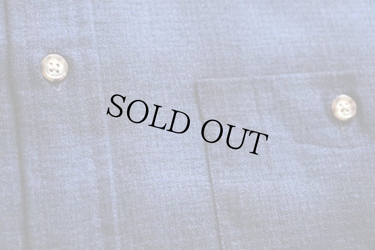 画像5: デッドストック★PENDLETONペンドルトン オンブレチェック エルボーパッチ付き ウールシャツ 紺×黒 XL (5)