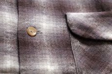 画像5: 50s PENDLETONペンドルトン オンブレチェック ウール オープンカラーシャツ M (5)