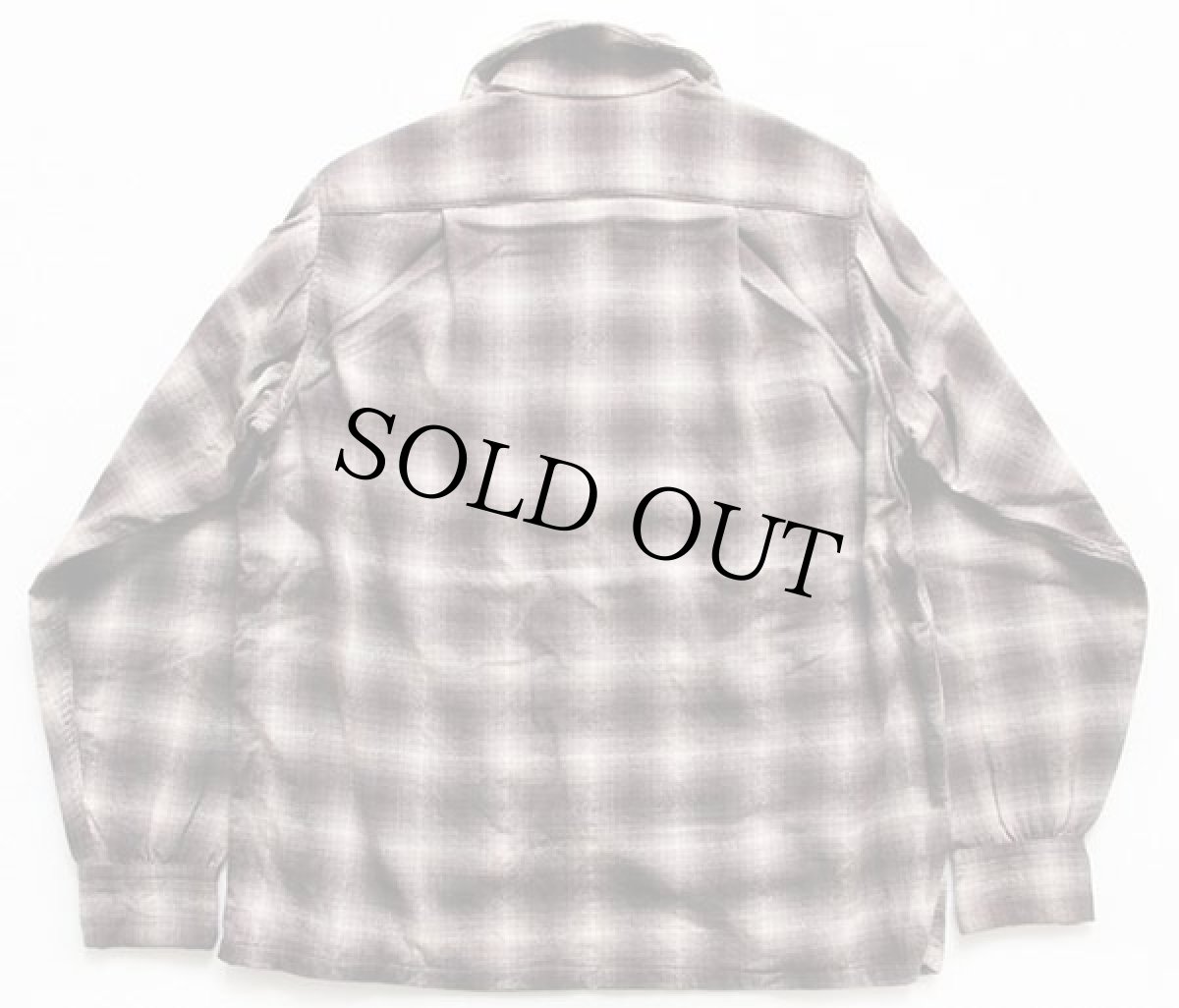 画像2: 50s PENDLETONペンドルトン オンブレチェック ウール オープンカラーシャツ M (2)