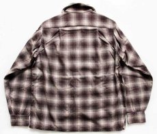 画像2: 50s PENDLETONペンドルトン オンブレチェック ウール オープンカラーシャツ M (2)