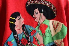 画像5: 50s メキシコ製 Garcia Leal ハンドメイド 刺繍入り メキシカン ウールジャケット 赤 (5)