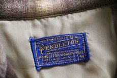 画像4: 50s PENDLETONペンドルトン オンブレチェック ウール オープンカラーシャツ M (4)