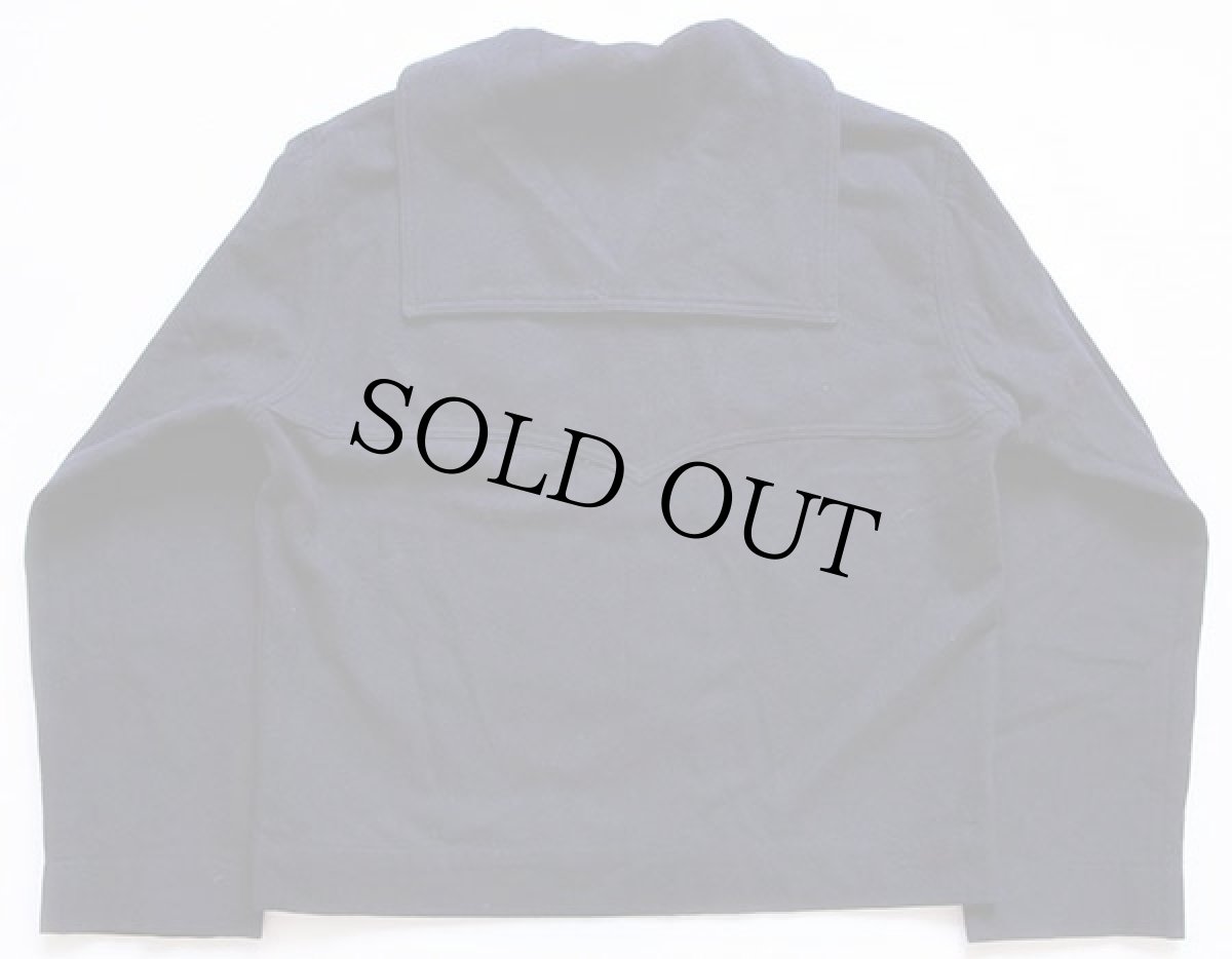 画像2: 50s 米軍 U.S.NAVY フェルトパッチ付き ウール セーラーシャツ 濃紺 40 (2)