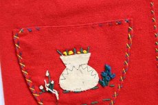 画像6: 50s メキシコ製 Garcia Leal ハンドメイド 刺繍入り メキシカン ウールジャケット 赤 (6)