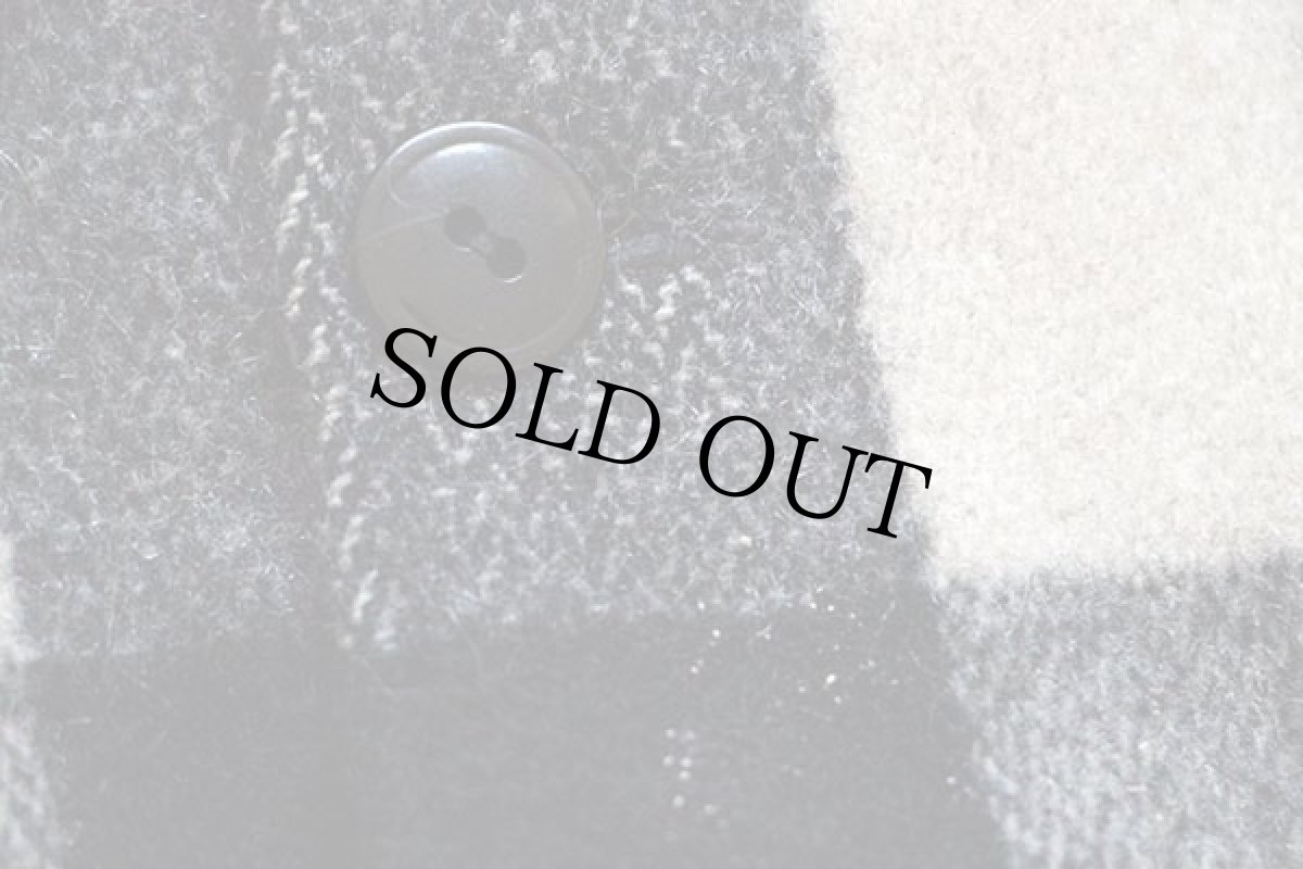 画像5: 40s SPORTCLAD バッファローチェック ウール シャツジャケット 黒×白 (5)