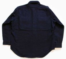 画像2: 70s 米軍 U.S.NAVY CPO ウールシャツ 紺 16.5 (2)