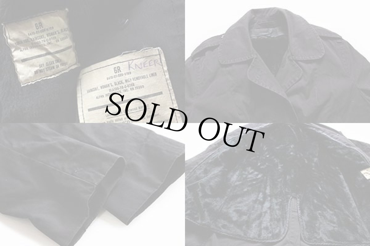 画像3: 70s 米軍 U.S.NAVY ボアライナー付き レインコート ステンカラーコート 黒 6R★ALPHAアルファ (3)