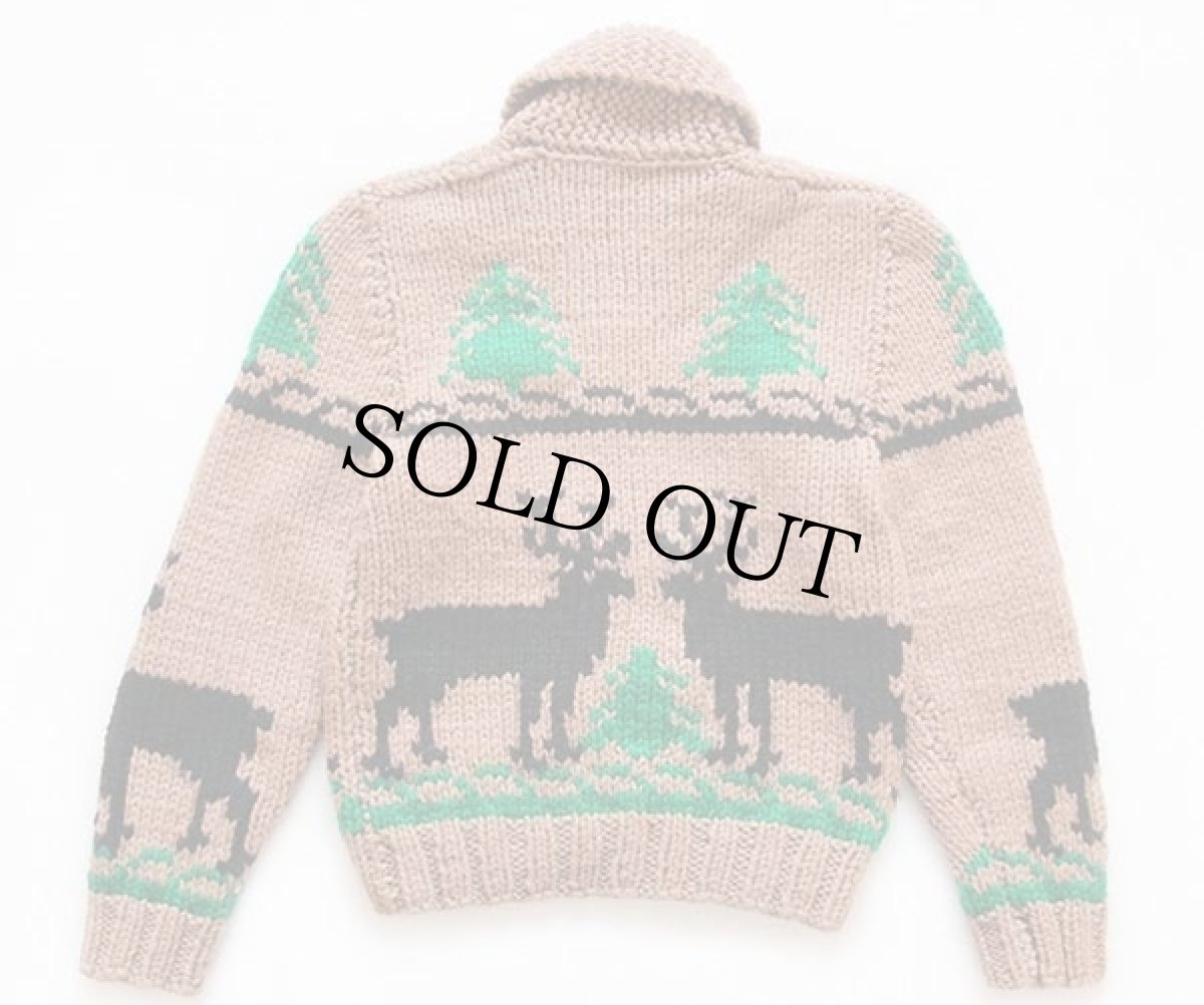 画像2: 60s ムース柄 カウチンセーター キッズ★鹿柄 (2)