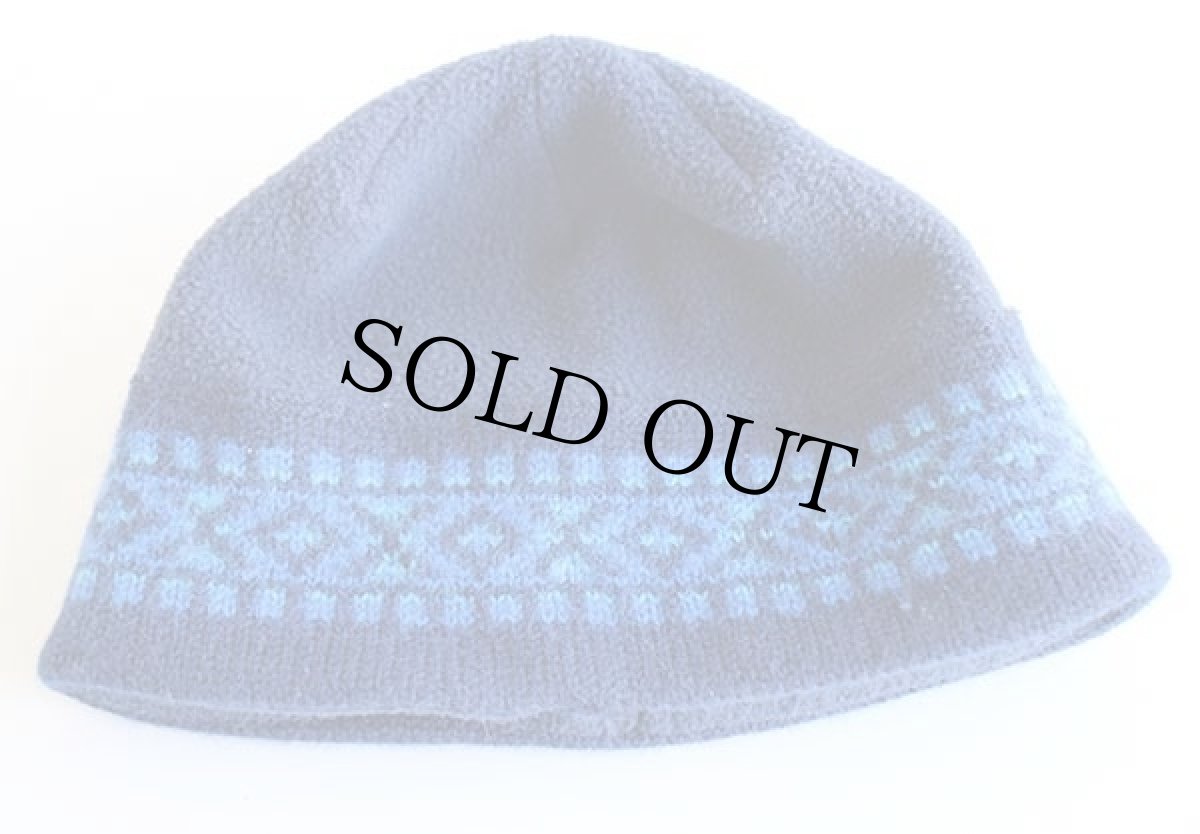 画像2: 90s カナダ製 Columbiaコロンビア フェアアイル柄 ウールニット×フリースキャップ ユニセックス (2)