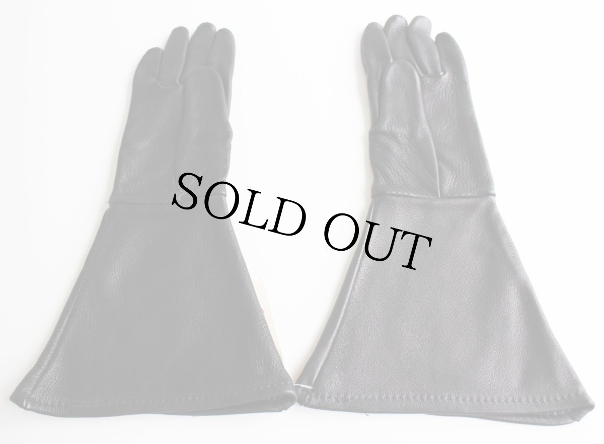 画像3: デッドストック★USA製 ハンドクラフト ディアスキン レザーグローブ ロング 黒 L-S★手袋 (3)