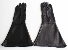 画像3: デッドストック★USA製 ハンドクラフト ディアスキン レザーグローブ ロング 黒 L-S★手袋 (3)