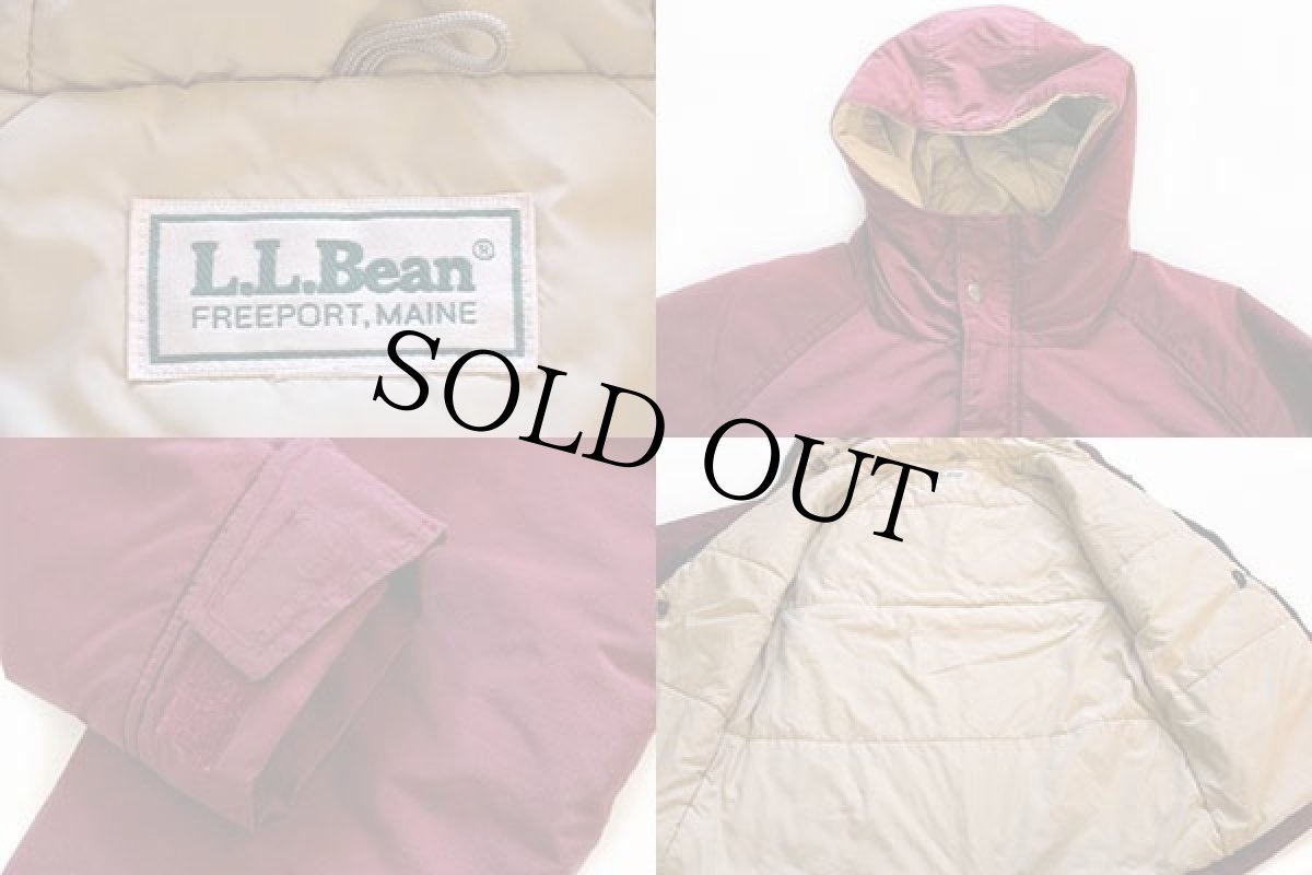 画像3: 80s L.L.Bean 中綿入り マウンテンパーカー バーガンディ (3)