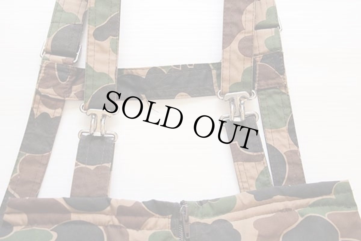 画像5: 80s TROPHY CLUB ダックハンターカモ グースダウン入り ハンティング オーバーオール M (5)